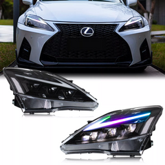 KuerLED RGB Headlight for Lexus IS250/ IS250C IS350 IS350C IS220d 2006-2013, ISF 2008-2014 With DRL Start UP Animation & Sequential Indicator - KuerLED