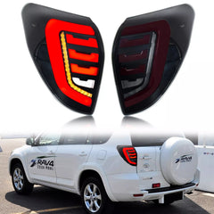 KuerLED LED Tail Lights for 2009-2012 Toyota RAV4 Smoked Sequential Indicator Rear Lamps - KuerLED